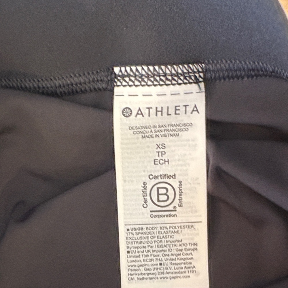 Athleta Women's Black Athletic Skort with Stripe Waistband - Picture 7 of 7